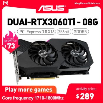 Placa de video ASUS RTX 3060TI 8GB Dual Fan