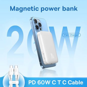 Power Bank Baseus SEM FIO 20W, MAGSAFE para IPHONE