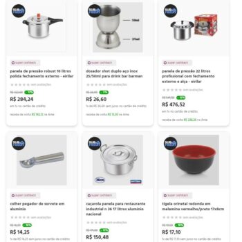 Produtos vendido por “Tia Comércio de Refrigeração” com 50% de CASHBACK