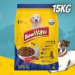 Ração Baw Waw para cães filhotes sabor Carne e Leite 15kg