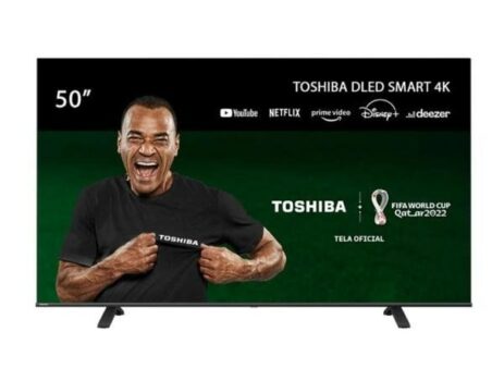 SMART TV 50 4K LED Toshiba 50C350L com WiFi, Dolby Audio, Espelhamento de Tela e Comando de Voz - TB012M
