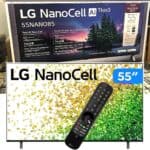 Smart TV 55'' LG Nanocell 55NANO80 HDMI 2.0 Inteligência Artificial Thinqai Smart Magic Preta