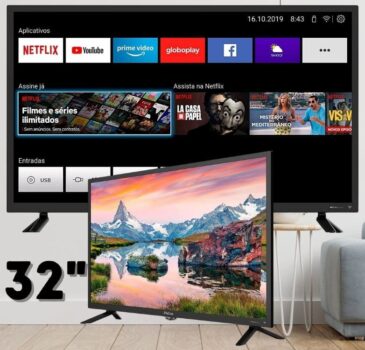 Smart Tv Led 32 Hd Philco Ptv32d10n5skh Com Dolby Audio, Midiacast E Processador Quad-Core