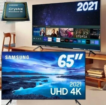 Smart TV LED 65" 4K UHD Samsung UN65AU7700 - Alexa built-in
