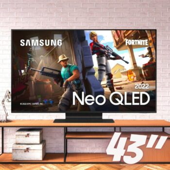 Smart TV Samsung 43" Gaming Neo QLED 4K QN43QN90BAGXZD 2022 Mini Led Painel até 144hz Processador com IA Dolby Atmos