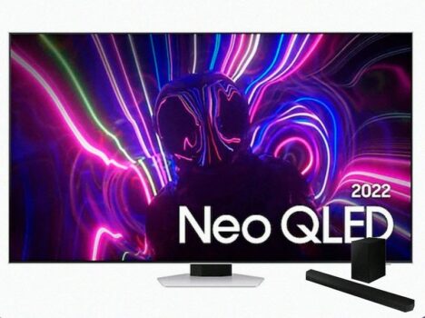 Smart TV Samsung 55" Neo QLED 4K QN55QN85BAGXZD Mini Led Painel 120hz Processador IA Som em Movimento Tela sem limites Design slim Alexa built in Dolby Atmos