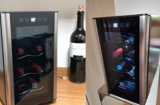 Adega De Vinhos Electrolux 8 Garrafas Acb08 Com Acabamento Em Alumínio Escovado