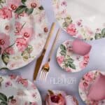 Aparelho de Jantar 18 Pecas com Bowl Malva Encanto Alleanza