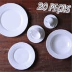Aparelho De Jantar Porto Brasil Mônaco Branco - 20 Peças