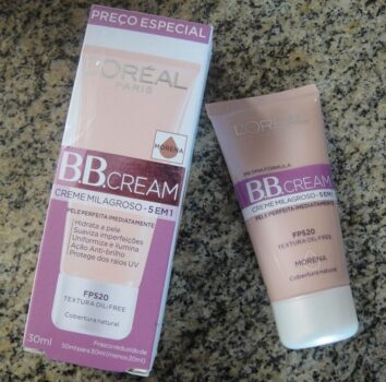 Base BB Cream L'Oréal Paris 5 em 1 Cor Morena FPS 20, 30ml