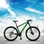 Bicicleta Aro 29 Dropp Race 21 Marchas Quadro Alumínio e Suspensão Dianteira e Freio Disco - Preto+verde