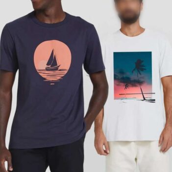 Camiseta Masculina Estampada Regular - Hering