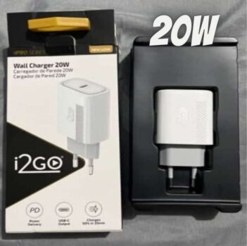 Carregador De Parede Ultra Rápido 20W Com 1 Saída USB-C Power Delivery I2GO - I2GO PRO Branco
