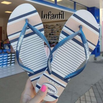 Chinelo Slim Nautical, Havaianas, Meninas