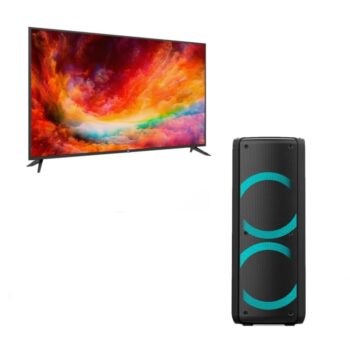 Combo Casa - Smart TV DLED 55'' 4K Multi Linux e PulseBox 2x Woofers 6.5 Pol 600W Pulse - SP504K