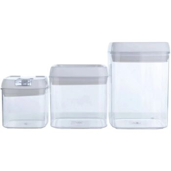 Conjunto de Potes Herméticos 3 Pecas 500 ml / 1000 ml / 1700 ml - Casual Home