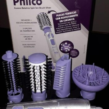 Escova Rotativa Spin Ion Brush Silver Pec06s 127v - Philco