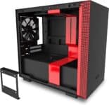 Gabinete Gamer NZXT H210, Mini Tower, com FAN, Lateral em Vidro, Preto/Vermelho - CA-H210B-BR