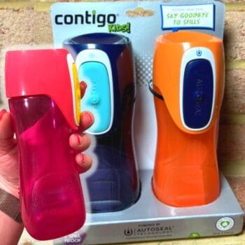 Garrafas de água Contigo Autoseal Trekker Kids, 355 ml, pacote com 2