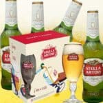 Kit Cerveja Stella Artois 4 Long Necks 330 ml + Cálice 250ml Oficial