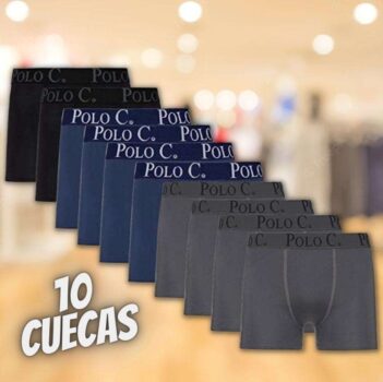 Kit Com 10 Cuecas Boxer Microfibra Advance - Polo Cycle