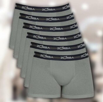 Kit com 6 Cuecas Zorba Boxer Max 702