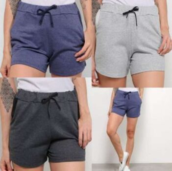 Kit Short Básico Feminino c/ 3 Peças - Básicos