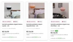 Luminária Pendente Origami  - Orb