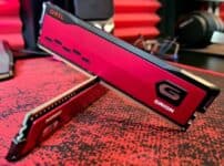 Memória DDR4 Geil Orion, 16GB, 3200MHz, Red, GAOR416GB3200C16BSC