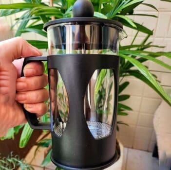 Mimo Style Cafeteira Prensa Francesa, Com Haste e Alça, Resistente, Suporta Altas e Baixas Temperaturas (-20 °C a 180 °C), Excelente Sistema de Filtragem (600ml)