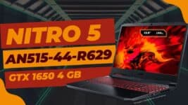 Notebook Gamer Acer Nitro 5 AMD Ryzen 7-4800H, 8GB RAM, SSD 256GB, GeForce GTX 1650, HDD 1TB, 15.6 Full HD, Windows 11, Preto - AN515-44-R629