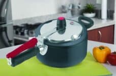 Panela de Pressão Clock Original Revestida Cinza 3L