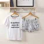 Pijama Feminino 100% Algodão Estampa Rocket Man Tamanho M - Ziman