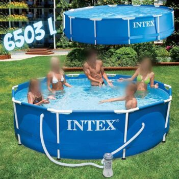 Piscina Armação De Metal Galvanizado 6503 L (bomba Filtro 127v E Dvd) Intex