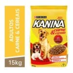 Ração Kanina para Cães Adultos Sabor Carne e Cereais - 15kg Purina para Todas Todos os tamanhos de raça Todas as fases - Sabor Carne