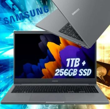 Samsung Book Intel Core i5-1135G7, Windows 11 Home, 8GB, 1TB HD + 256SSD, Intel Iris Xe, 15.6" Full HD LED, 1.86Kg - Cinza