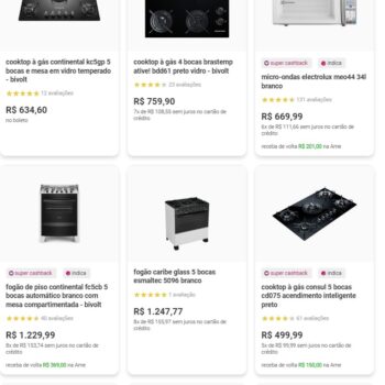 Seleção de Eletrodomésticos com até 30% de CASHBACK