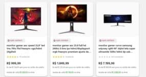 Seleção de monitores com 40% de CASHBACK