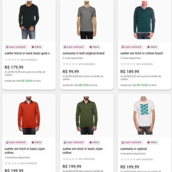 Seleção de suéter tricô com 70% de CASHBACK