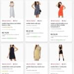 Seleção de vestidos com 70% de CASHBACK