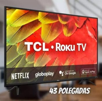 Smart TV 43” Full HD LED TCL RS530 Wi-Fi - Bluetooth 3 HDMI 1 USB