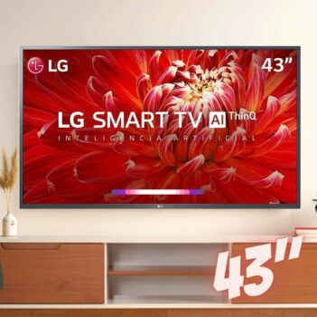 Smart TV 43" LG Full HD 43LM6370 WiFi, Bluetooth, HDR, ThinQAI compatível com Inteligência Artificial - 2021