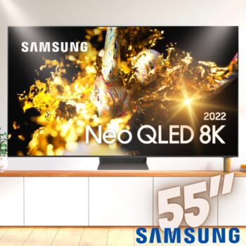 Smart TV 55" Neo QLED 8K Samsung 55QN700B Mini LED Processador com IA Som em Movimento Virtual Tela sem limites Ultrafina Única Conexão