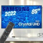 Smart TV 85" Samsung Crystal UHD 4K 85BU8000 3 HDMI 2 USB Wi-Fi - Preto