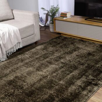 Tapete Peludo Ancar Marrom 200x250cm - Casa e Conforto