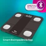 Balança Digital Corporal Bioimpedância c/Aplicativo Bluetooth Smart App - Relaxmedic