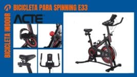 Bicicleta Ergométrica Spinning Mecânica Acte Sports E33 6.0 - Preto/Vermelho