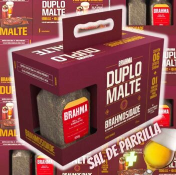 Brahma Duplo Malte KIT 6 LATAS 350ML + 1 UNI SAL DE PARRILLA 500 GRAMAS