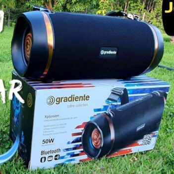 Caixa de Som Portátil Gradiente GSP200 com Bluetooth, Entrada USB e Rádio FM - 50W