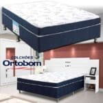 Cama Box Casal Ortobom Conjugado 43x138x188cm Physical Blue